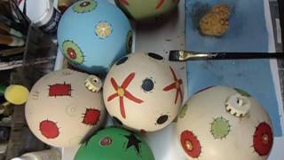 How to paint plastic Prim Christmas ornaments with Chalk Paint [upl. by Norreht]