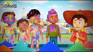 Funtooshnagar की धमाकेदार Holi  Chacha Bhatija  Hindi Cartoon  Cartoons For Kids  spot [upl. by Rohclem645]