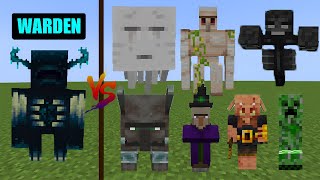 Warden vs All Mobs in Epic Minecraft Mob Battle 😱 [upl. by Eissehc]