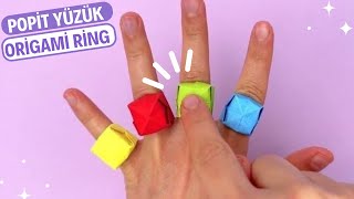 Origami Pop it Yüzük  Kağıttan Yüzük Yapımı  Kağıttan Neler Yapılır [upl. by Leviralc26]