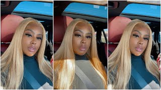 Gorgeous Honey Blonde 27 Lace Front Wig Install Ft Lumiere Hair [upl. by Vanhomrigh]