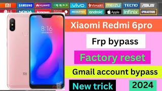 Xiaomi Redmi 6 pro frp bypass unlock tool  xiaomi redmi 6pro gmail account bypass unlock tool [upl. by Roque]