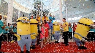 Minions welcome first Cabana Bay Beach Resort guests at Universal Orlando [upl. by Yelram]