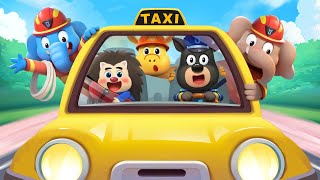 Taxi Driver amp Police  Learn Occupations  Fireman Doctor  Sheriff Labrador  BabyBus [upl. by Ahsiken]