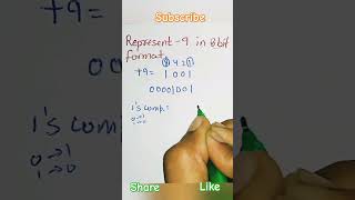 2s complement of negative binary number representation complement binary bit word shorts [upl. by Avad]