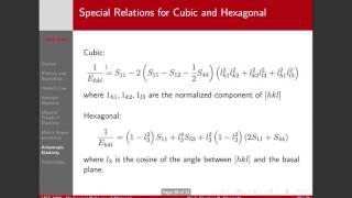 Lecture 3 Part 5 Anisotropic Elasticity [upl. by Mert]