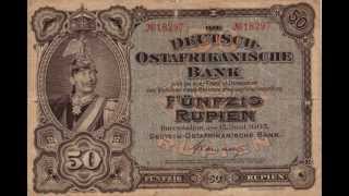 All Banknotes of German East African rupie  5 Rupien to 500 Rupien  1905 to 1912 Issue in HD [upl. by Mairem]