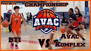 Avac Komplex vs BTI  AVAC Pre Thanksgiving  13u Boys Championship  11042024  AVAC 2023 [upl. by Huda]