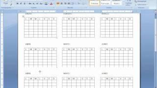 como hacer un calendario en Word 2007 [upl. by Carolee511]