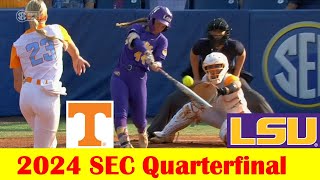 LSU vs Tennessee Softball Game Highlights 2024 SEC Tournament Quarterfinal [upl. by Eelorac]