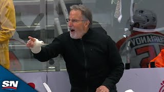 Flyers John Tortorella Receives Game Misconduct Initially Refuses To Leave Bench [upl. by Engenia]