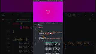 Smooth Spin Loading Animation  HTML amp CSS coding webdesign shorts [upl. by Dlanor]