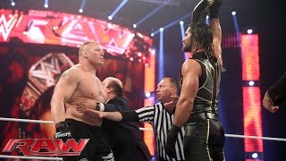 Seth Rollins vs Brock Lesnar  WWE World Heavyweight Championship Match Raw March 30 2015 [upl. by Yeoj]