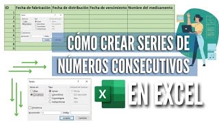 COMO CREAR SERIES DE NUMEROS CONSECUTIVOS EN EXCEL [upl. by Derfla]