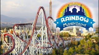 Every Roller Coaster at Rainbow Magicland Theme Park Italy on ride [upl. by Nagirrek684]