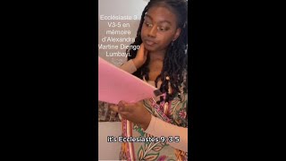 En mémoire d’Alexandra Martine Diengo Lumbayi Par Cathy Monyango [upl. by Notsnarc48]