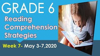 READING COMPREHENSION STRATEGIES AND TIPSWEEK 7GRADE 6 [upl. by German]