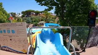 Toboga B WaterSlide at Hydromania WaterPark 2022 Rome Italy [upl. by Longan]