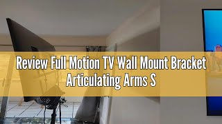 Review Full Motion TV Wall Mount Bracket Articulating Arms Swivels Tilts Extension for Most 2655 In [upl. by Archer579]