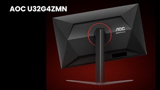 AOC U32G4ZMN Gaming Monitor  First Look  Review Full Specifications [upl. by Ulphiah]