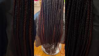 Traditional box braids with a splash of color fyp [upl. by Zile428]