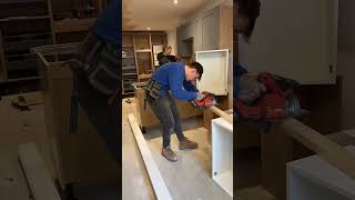 Howdens kitchen part 3 howdenskitchen joinery renovation makeover diycrafts diy hardworking [upl. by Brightman]