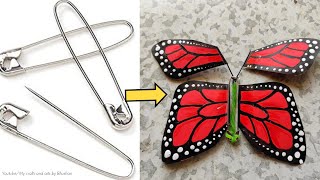 Amazing DIY hack Flying Butterfly How to make a butterfly robot run on a rubber band [upl. by Weinrich]