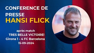 Conférence de presse Hansi Flick après victoire Barça  Girona [upl. by Ailehs648]