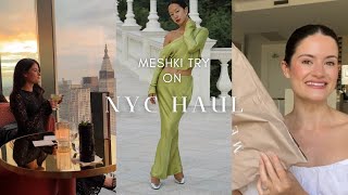 NYC Clothing Haul Meshki Clothing Haul amp Try on  First impression Shopping Fail [upl. by Cartwell701]