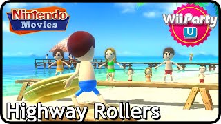 Wii Party U  Highway Rollers 4 players Maurits vs Rik vs Myrte vs Thessy [upl. by Eiliab]