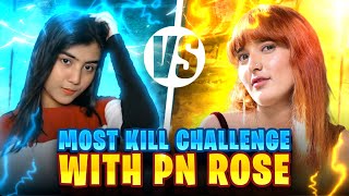 Highest Kill Challenge With PN ROSE 👍👍  2 v 4 Random Player  Garena Free Fire [upl. by Niamrahc]