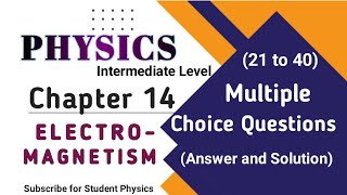 Electromagnetism  Most Important MCQs 2140 Class 12 Physics Chapter 14  StudentPhysics805 [upl. by Cahan767]