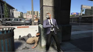 GTA 5 NPC Wars 174  The Professionals vs Duggan’s Security [upl. by Enilesoj]