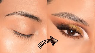 Maquillaje dorado y cafe PASO A PASO  Eye makeup tutorial [upl. by Hudson142]