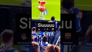 Real Sociedad Fans Celebrating The win vs Fc Barcelona realsociedad fcbarcelona football [upl. by Nnarefinnej]