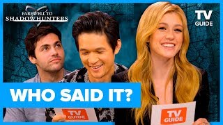 Shadowhunters Cast Plays Who Said It  Farewell to Shadowhunters [upl. by Boiney]