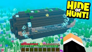 we found a SECRET Minecraft base under WATER  Hide Or Hunt 4 [upl. by Odnanreh]