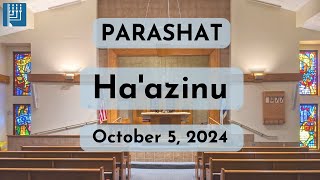 Dvar Torah Haazinu  October 5 2024 [upl. by Seltzer]