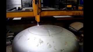 Dome cutting with a plasma cutting CNC machine [upl. by Rebmaed96]