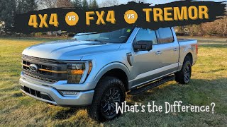 Ford F150 4WD Trim Levels4x4 vs FX4 vs Tremor [upl. by Merrill272]