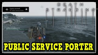 Death Stranding  Public Service Porter Trophy Guide ChiraliumContaminated Cargo Location [upl. by Clim]