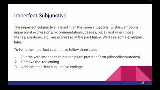 Imperfect Subjunctive Tense [upl. by Sadira]