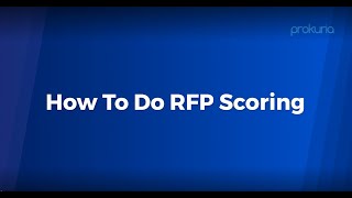 How to do RFP Scoring [upl. by Scever730]