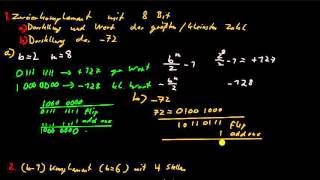 Grundlagen Informatik  06 Komplenemt Darstellung Beispielaufgaben [upl. by Thurber]