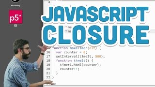 96 JavaScript Closure  p5js Tutorial [upl. by Helse]