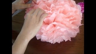 pompom de papel seda [upl. by Walford]