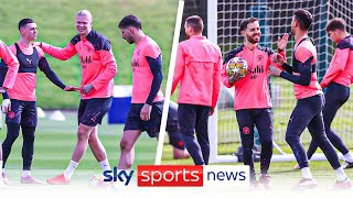 Man City train ahead of Real Madrid in the Champions League quarterfinal [upl. by Gnim]