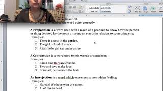 Grammar lesson 2 Parts of Speech continued [upl. by Ro698]
