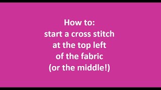 Flosstube 2 How to start top left or middle on a cross stitch project  mini stitch with me [upl. by Lehcem]