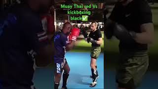 Muay Thai red VS Kickboxing black karate sports wrestling combatsport martialarts thaifight [upl. by Latsirc]